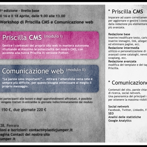 Workshop di Priscilla CMS e Comunicazione web - prima edizione